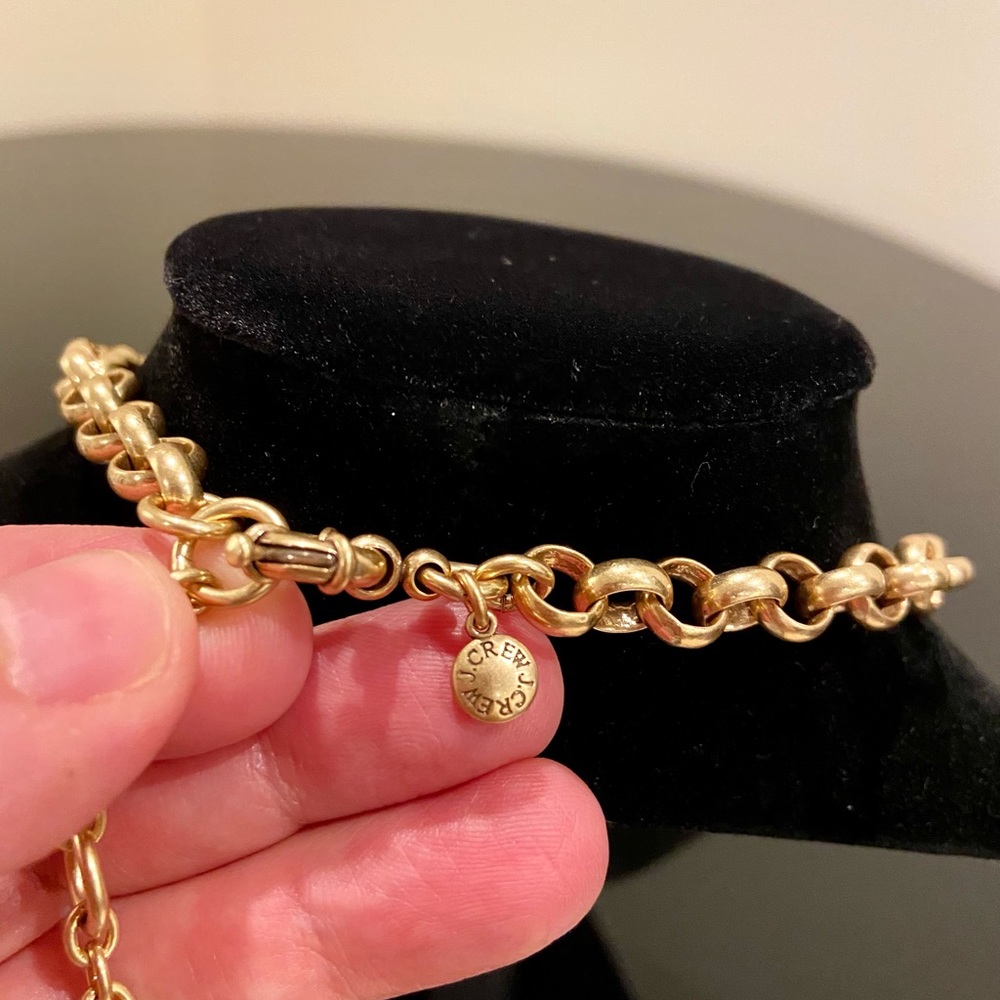 NWT preppy luxury J. Crew icicle flower pave crystal statement necklace - Picture 12 of 17